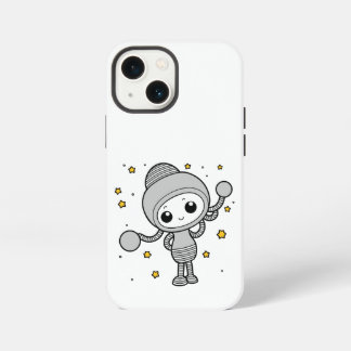 Cute little alien smiling cartoon illustration iPhone 13 mini case