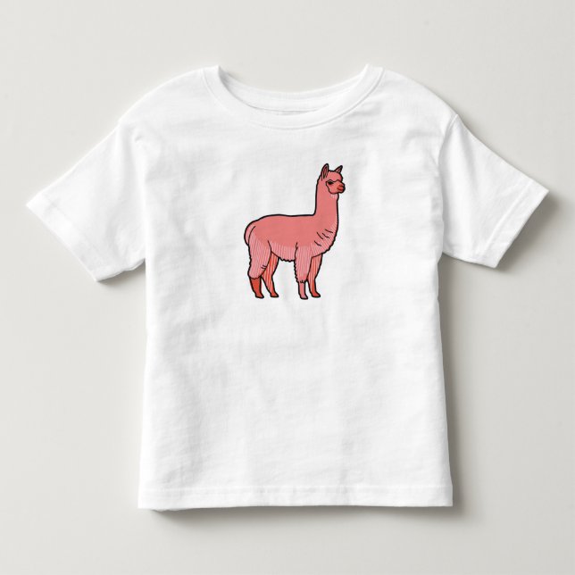 Cute little alpaca toddler t-shirt (Front)
