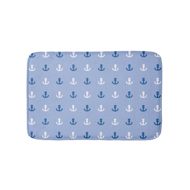 Cute Little Anchor Pattern Bathroom Mat (Front)