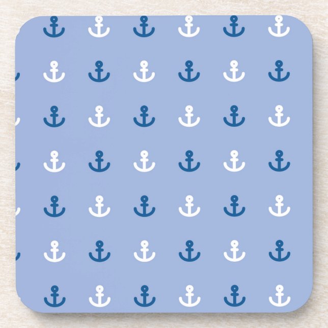 Cute Little Anchor Pattern Drink Coaster (Front)