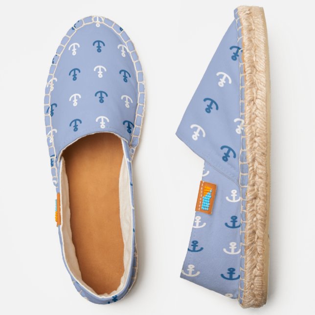 Cute Little Anchor Pattern Espadrilles (Side)