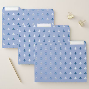 Cute Little Anchor Pattern File Folder