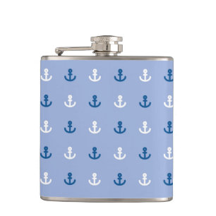 Cute Little Anchor Pattern Flask