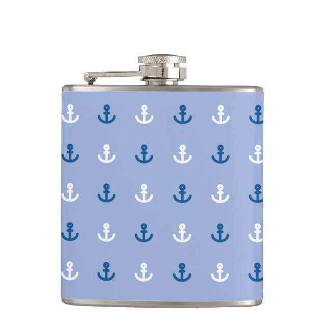 Cute Little Anchor Pattern Flask (Front)