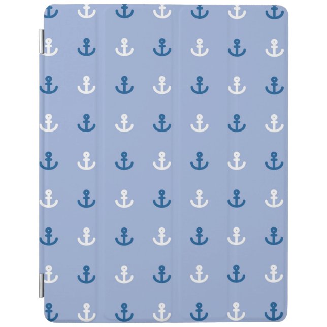 Cute Little Anchor Pattern iPad Smart Cover (Front)