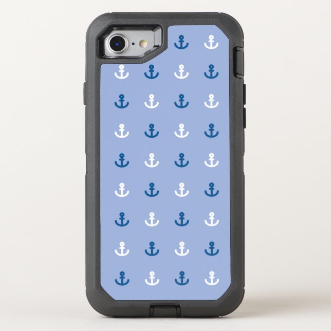 Cute Little Anchor Pattern Otterbox iPhone Case (Back)