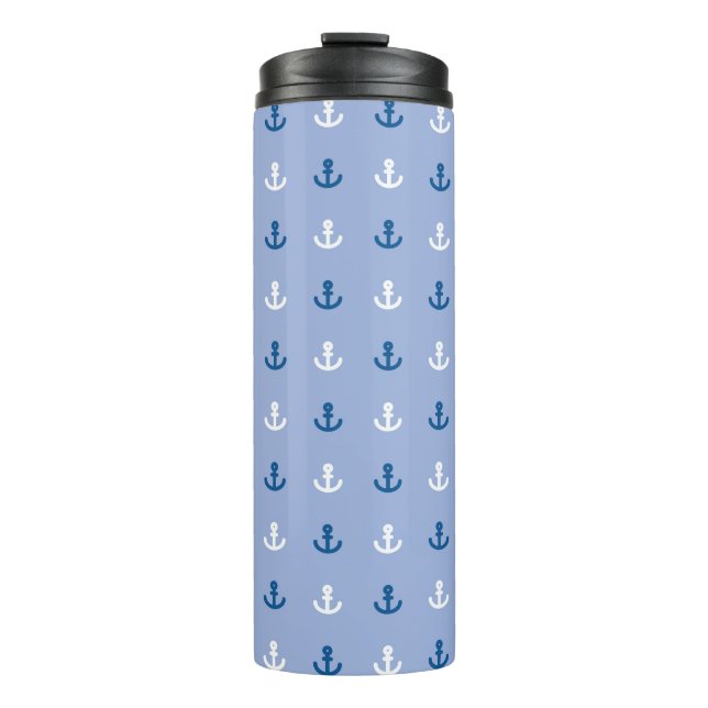Cute Little Anchor Pattern Thermal Tumbler (Front)