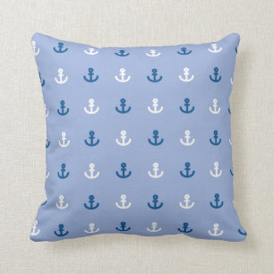 Cute Little Anchor Pattern Throw Pillow