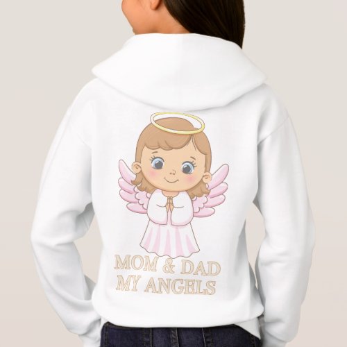Cute little angel baby girl hoodie