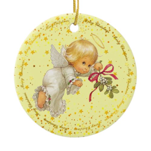 Cute Little Angel Ceramic Ornament