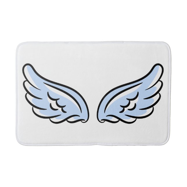 Cute Little Angel’s Wings Bath Mat (Front)