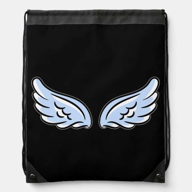 Cute Little Angel’s Wings Drawstring Bag (Front)