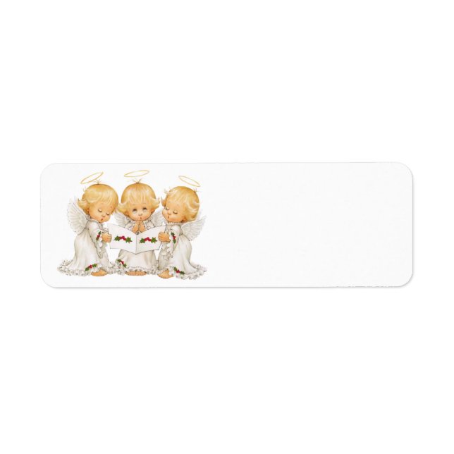 Cute little Angels Caroling Label (Front)