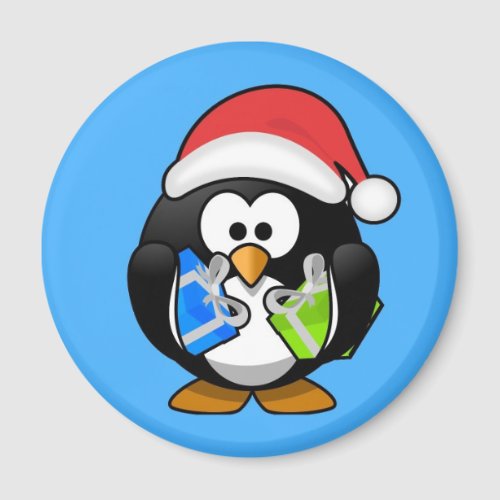 Cute little animated Christmas penguin Magnet