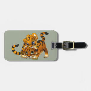 Cute little animated Tigers Luggage Tag