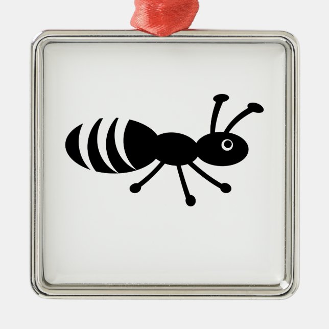 Cute Little Ant Metal Ornament (Front)