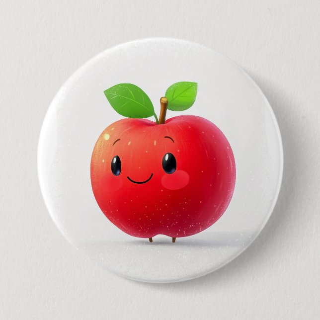 Cute Little Apple Button (Front)