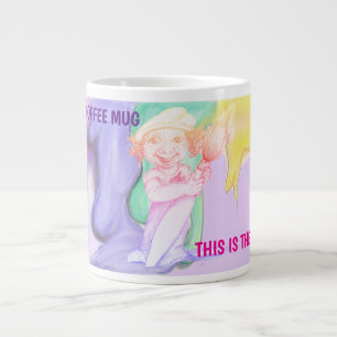 Cute little artist in the making giant coffee mug