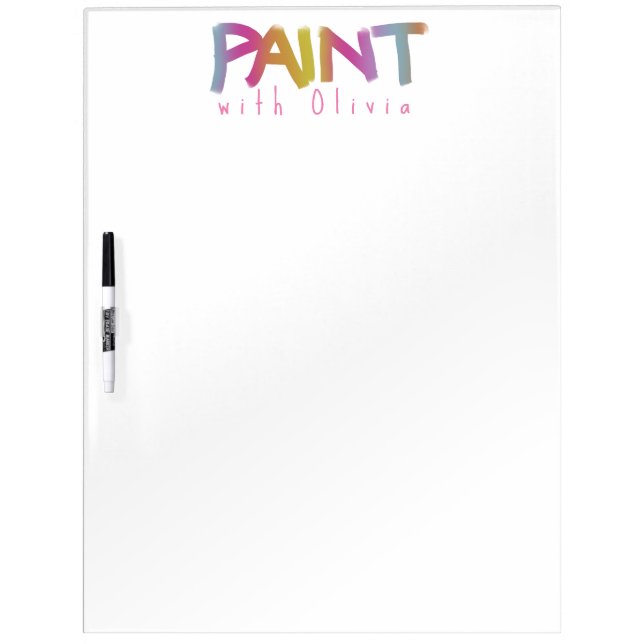 Cute Little Artist Studio Dry Erase Board (Front)