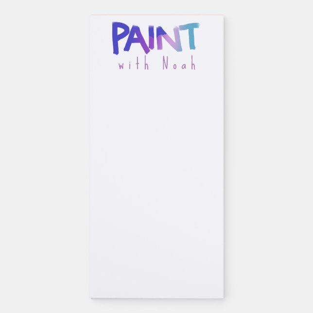 Cute Little Artist Studio Magnetic Notepad (Front)