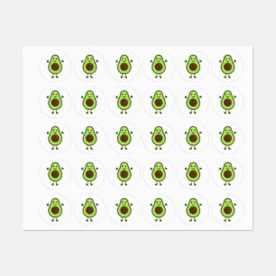 Cute little avocado labels