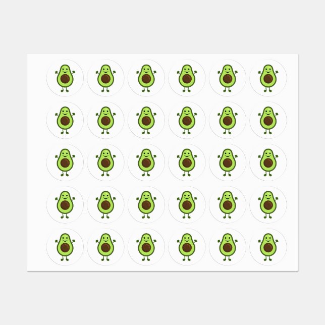 Cute little avocado labels (Sheet)