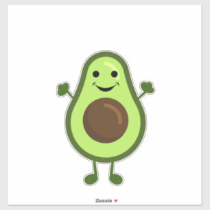 Cute little avocado sticker