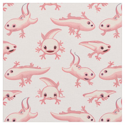 Cute Little Axolotls Fabric