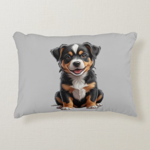 cute little baby dog accent pillow