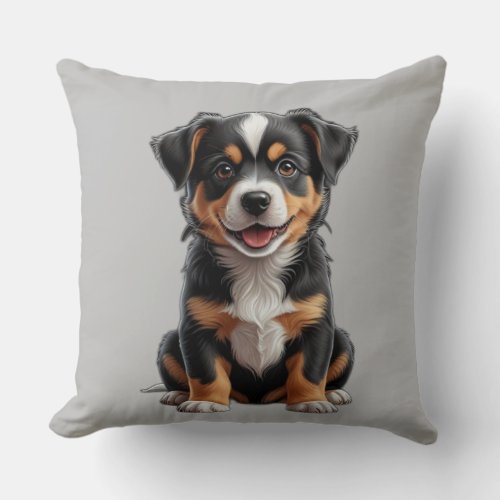 cute little baby dog throw pillow