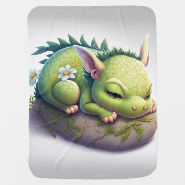 Cute Little Baby Dragon Sleeping Blanket (Front)