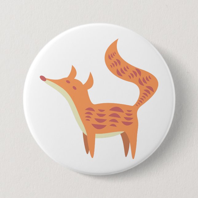 Cute little baby fox button (Front)