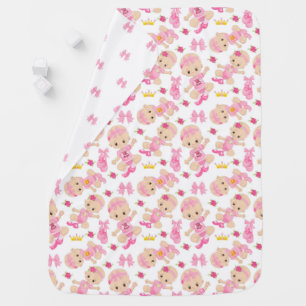 CUTE LITTLE BABY GIRLS WITH BALLET SHOES BLANKET
