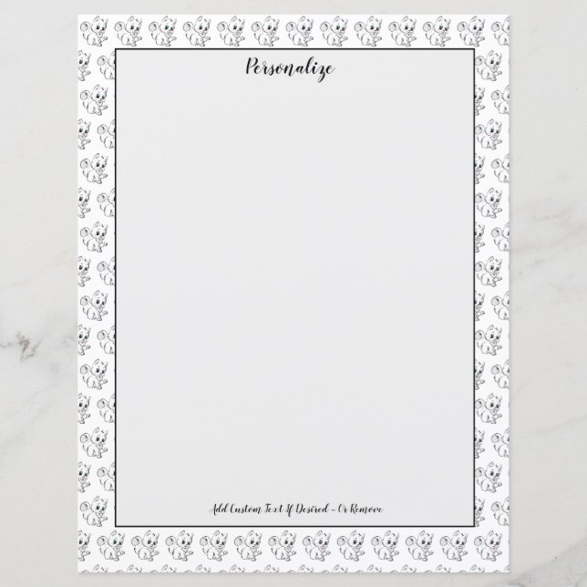 Cute Little Baby Kitten Cat Personalize (Front)