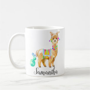 Cute Little Baby Llama Personalized Coffee Mug