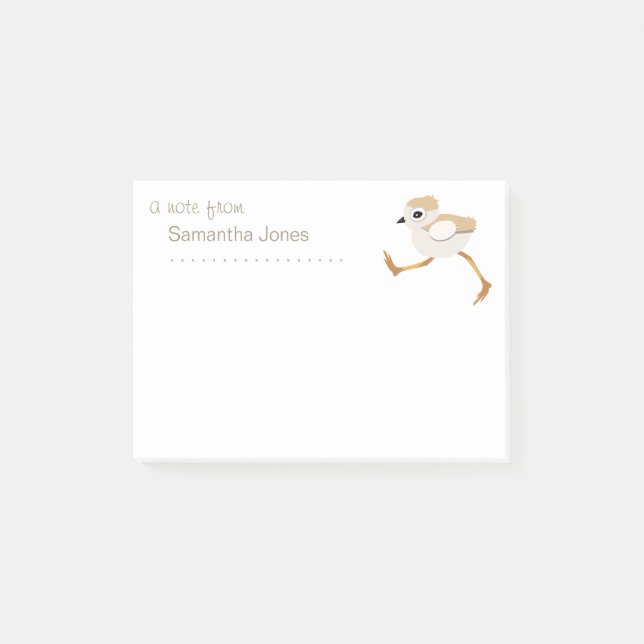 Cute Little Baby Sandpiper Piping Plover Post-it Notes (Front)