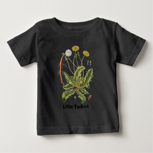 Cute Little Baby Tap Root Vintage Dandelion Baby T_Shirt