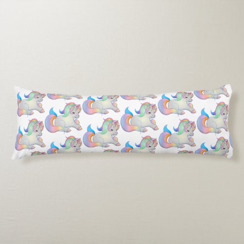 Cute Little Baby Unicorn Pastel Bedding Body Pillow