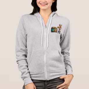 Cute Little Baker Girl with Fresh Bread Art Hoodie