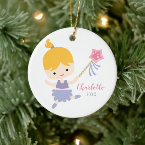 Cute Little Ballerina Christmas Ornament