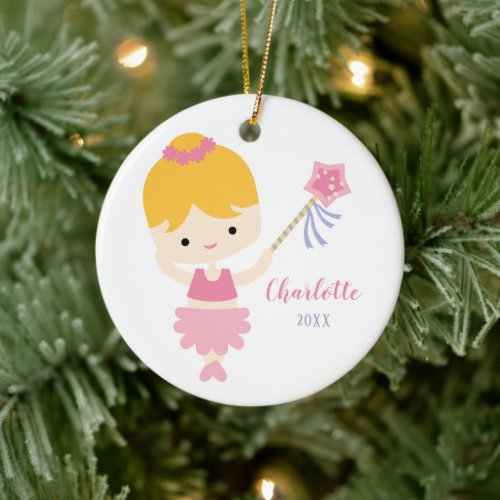 Cute Little Ballerina Christmas Ornament