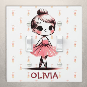 Cute Little Ballerina Girl Light Switch Cover