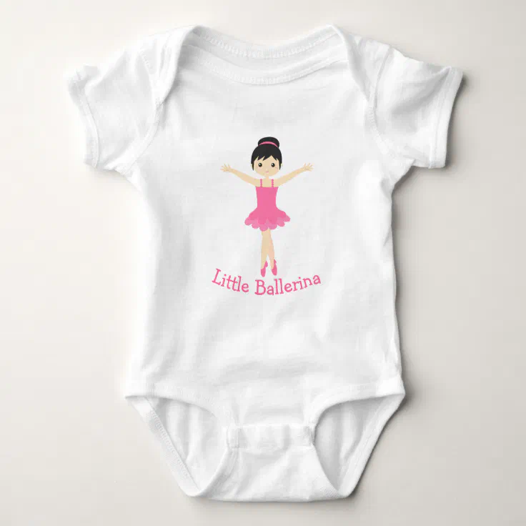 Vluchtig hoop Einde Cute little ballerina in pink tutu baby bodysuit | Zazzle