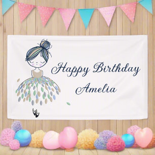 Cute Little Ballerina Princess Birthday Girl Sign