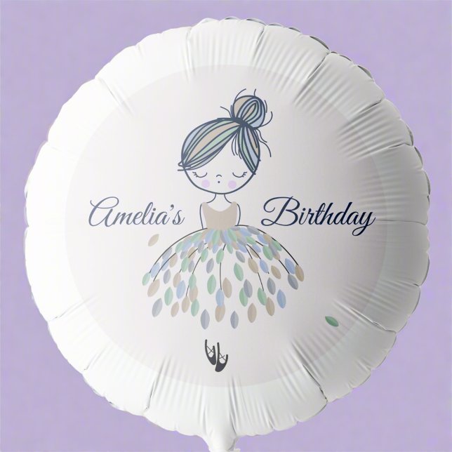 Cute Little Ballerina Princess Birthday Girls  Balloon (Creator Uploaded)