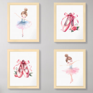 Cute Little Ballerina Wall Art Sets