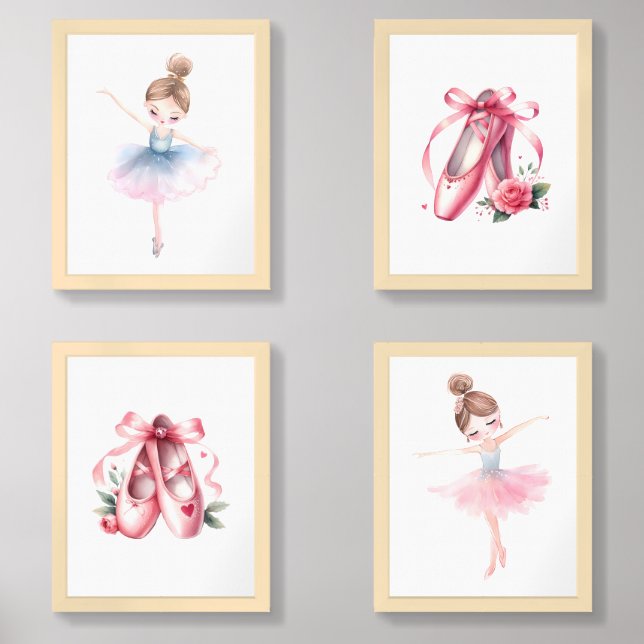 Cute Little Ballerina Wall Art Sets (Front)