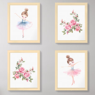 Cute Little Ballerina Wall Art Sets