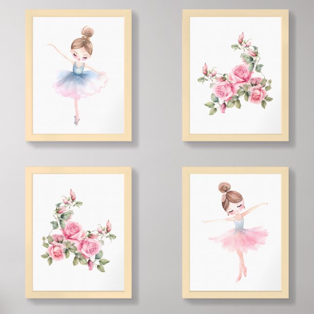 Cute Little Ballerina Wall Art Sets (Front)
