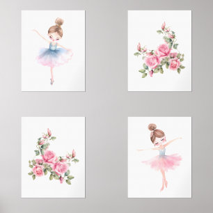 Cute Little Ballerina Wall Art Sets